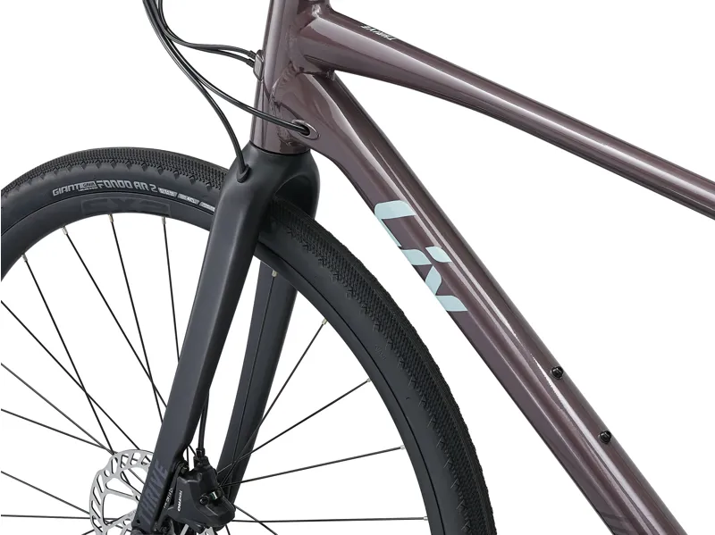 Liv Thrive 2 Women s Flat Bar Road Bike Charcoal Plum