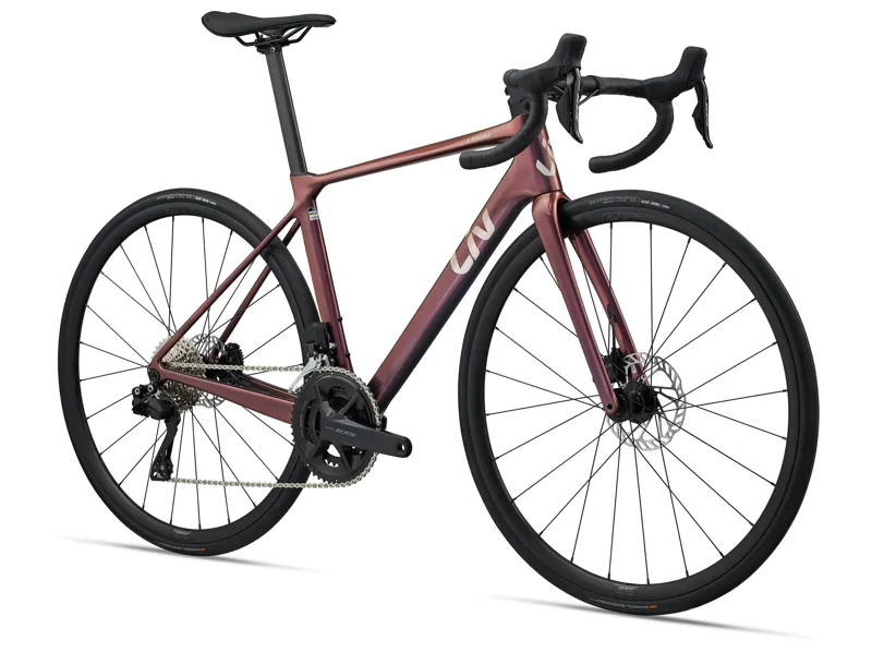 Liv Langma Advanced 1 2025 Women's Carbon Road Bike - Mechanic Rose-1
