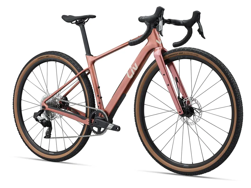 Liv Devote Advanced 1 2027 Women's Gravel Road Bike - Ember Rose-1