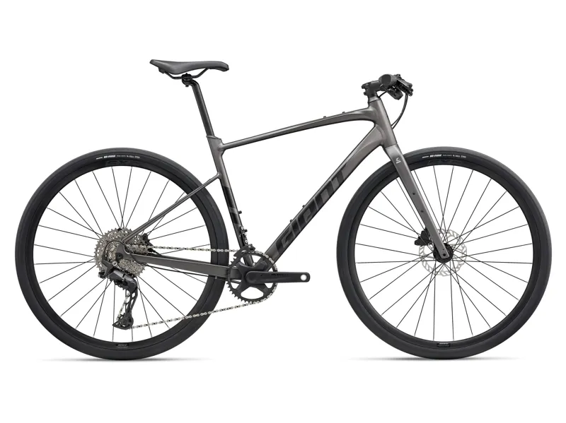 Giant FastRoad AR 1 2027 Flat Bar Road Bike - Stealth Chrome