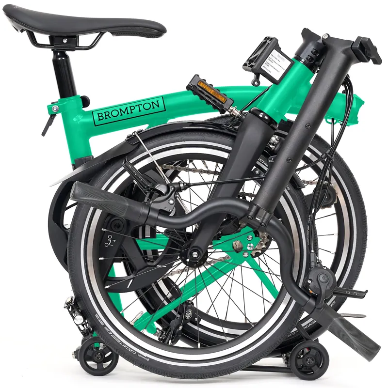 Brompton P line V2 12 Speed Mid Bar Super roll 2026 Folding Bike - Palm Green-2
