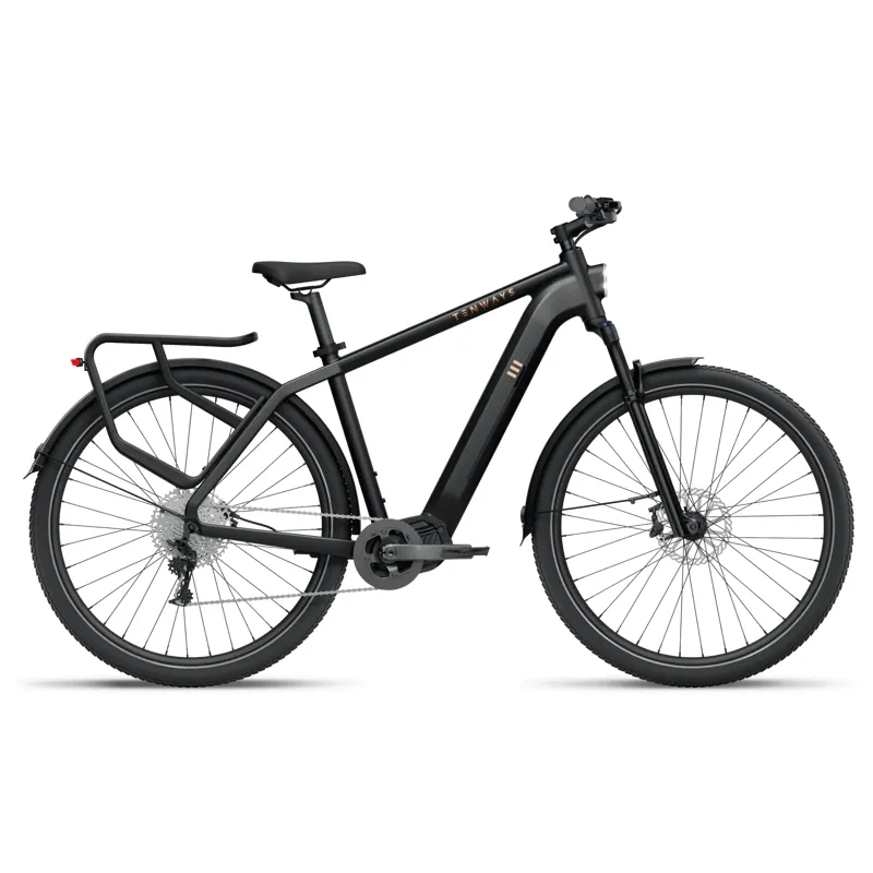 Tenways Ago X 2025 Electric Hybrid Bike - Midnight Black