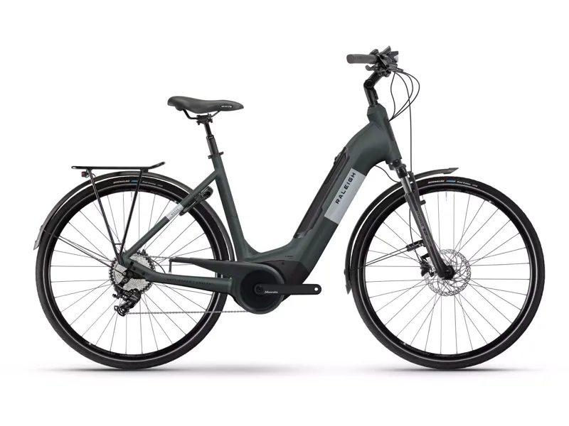 Raleigh Motus LTD Lowstep 2025 Electric Hybrid Bike - Slate Green