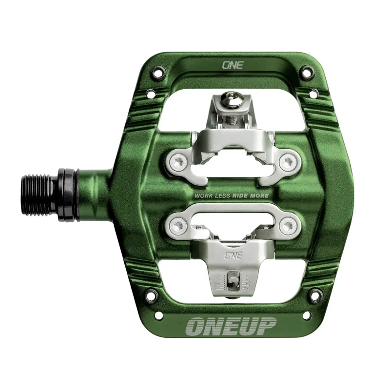 One Up Clip MTB Pedals - Dark Green