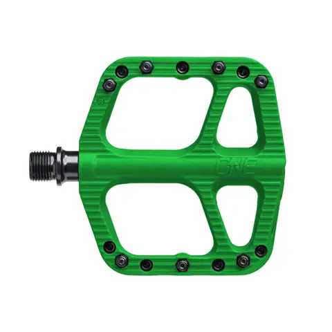 Pedali Acid Flat C3-ZP Per Bici, In Plastica Resistente, Asse CrMo, Superficie Antiscivolo, Con Riflettori, Dimensioni 102x102x20 Mm, Peso 282g, Nero