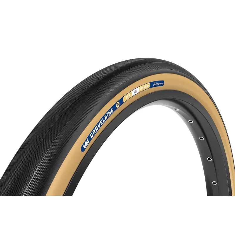 Panaracer GravelKing Slick Plus TLR 700c Gravel Tyre - Black/Brown