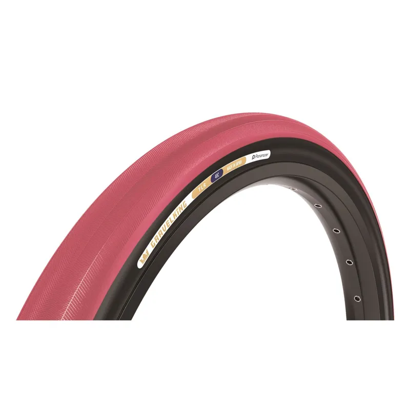 Panaracer GravelKing Slick Colour Edition TLR Gravel Tyre - 700x40c - Cranberry/Black