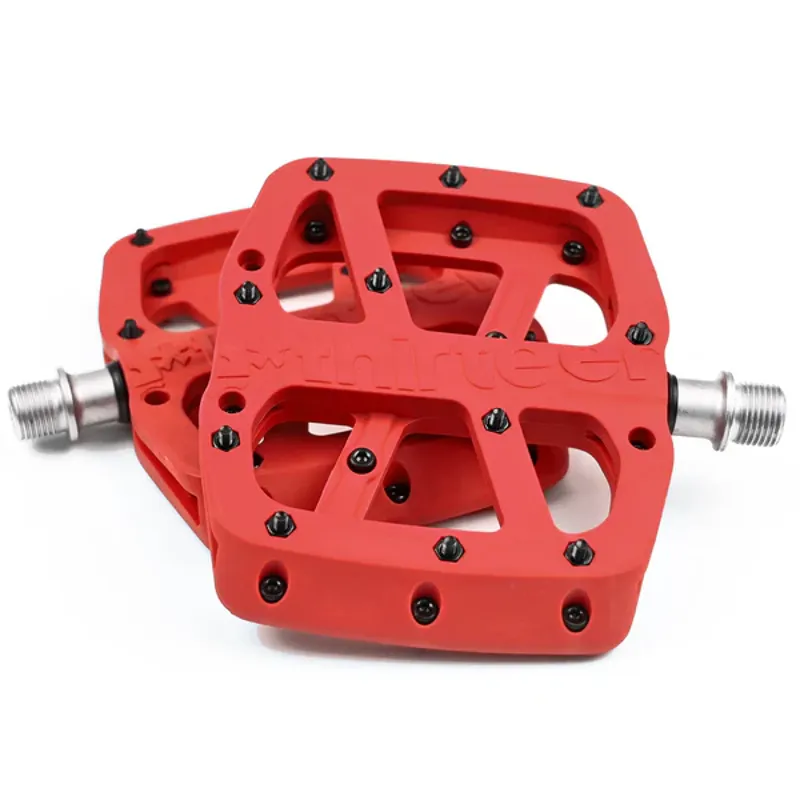 E-Thirteen Base Flat Composite MTB Pedal - Red-1