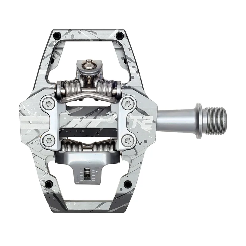 HT Components T2 Pedals Clipless MTB Pedals - Grey Camo