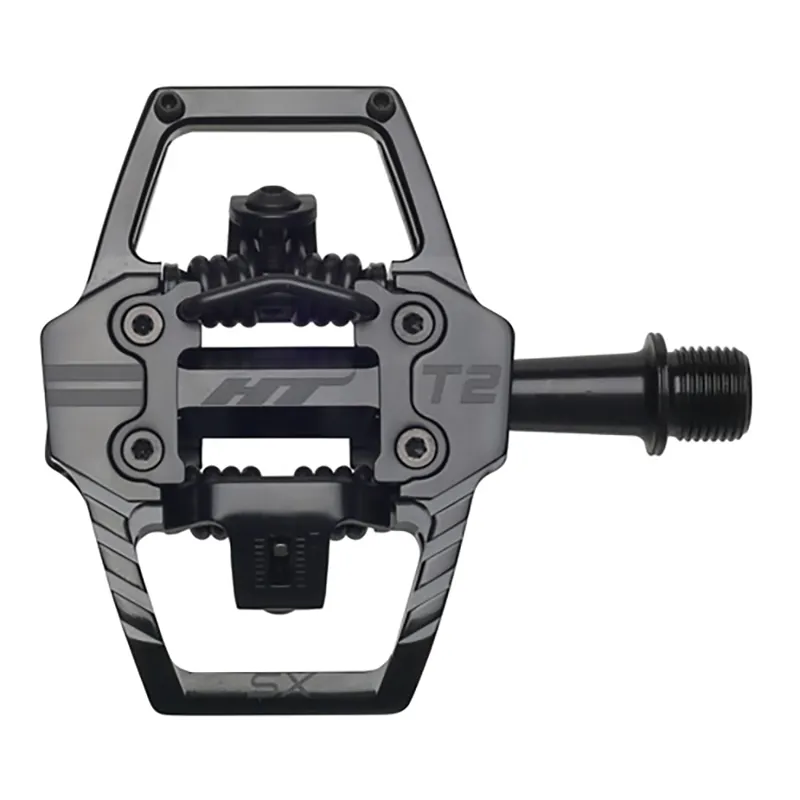 HT Components T2-SX Clipless BMX Pedals Stealth Black