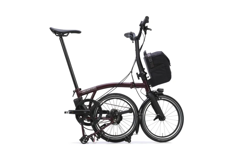 Brompton P Line 4-speed SuperRoll+ Mid Bar 2027 Electric Folding Bike - Plum Red-2