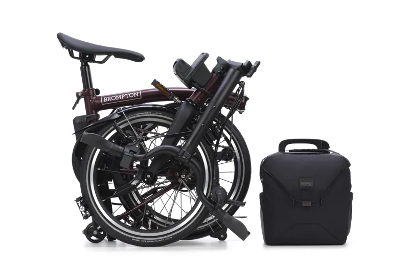 Brompton P Line 4-speed SuperRoll+ Mid Bar 2027 Electric Folding Bike - Plum Red-3
