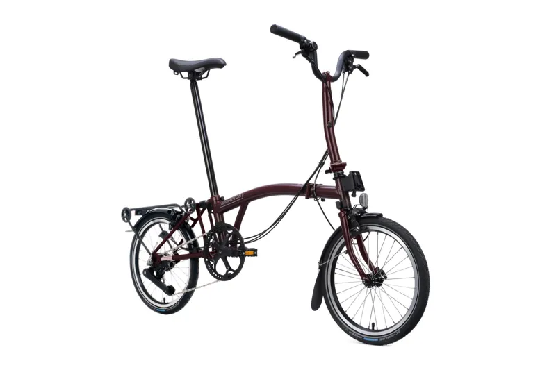 Brompton C Line 12-speed SuperRoll+ Mid Bar 2027 Folding Bike - Plum Red-1
