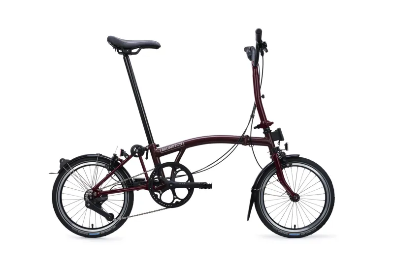 Brompton C Line 4-speed Mid Bar 2027 Folding Bike - Plum Red