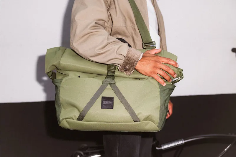 Brompton Rolltop Bag - Large - Olive Green-3