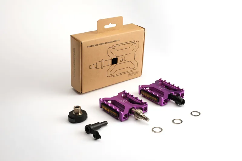 Brompton ColourLab Superlight Quick Release Pedals - Purple-1