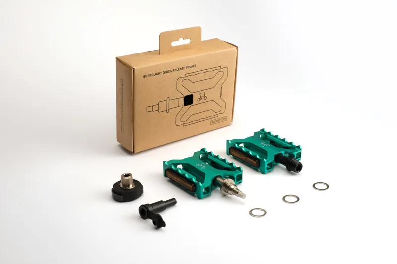 Brompton ColourLab Superlight Quick Release Pedals - Green-1