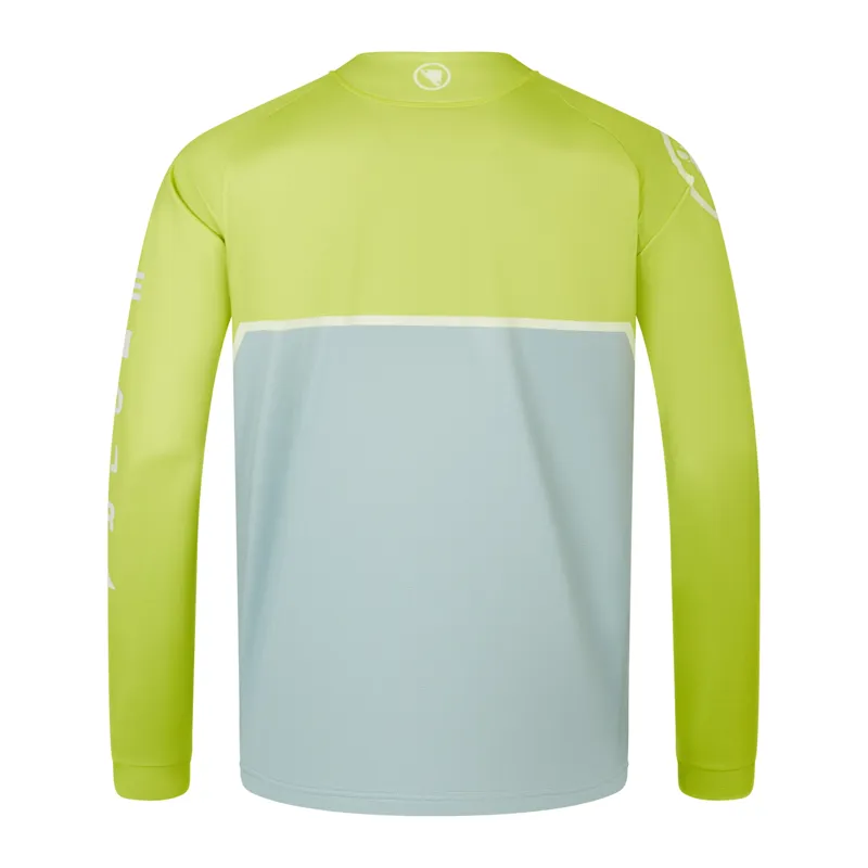 Endura SingleTrack Core Printed Long Sleeve Jersey - Lime Green-1