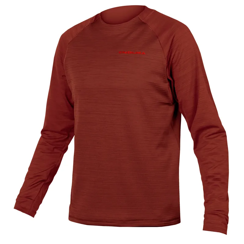 Endura SingleTrack Men's Crew Fleece - Brick Red