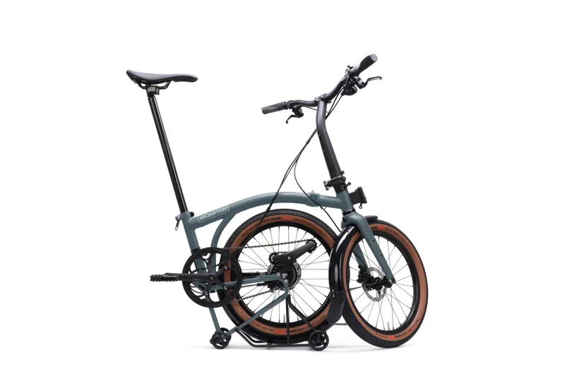 Brompton G Line 8 Speed SuperRoll+ 2027 Folding Bike - Lake Grey-2