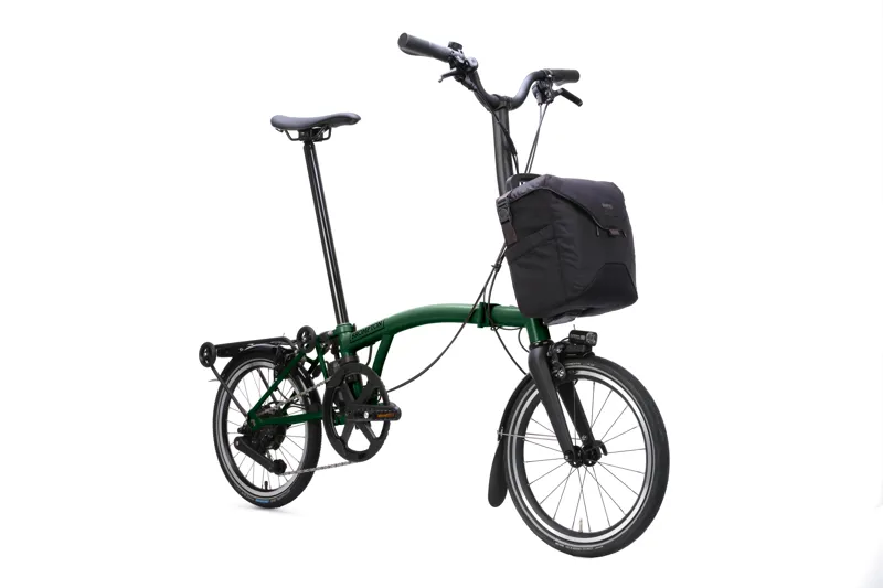 Brompton P Line 4-speed SuperRoll+ High bar 2027 Electric Folding Bike - Racing Green-1