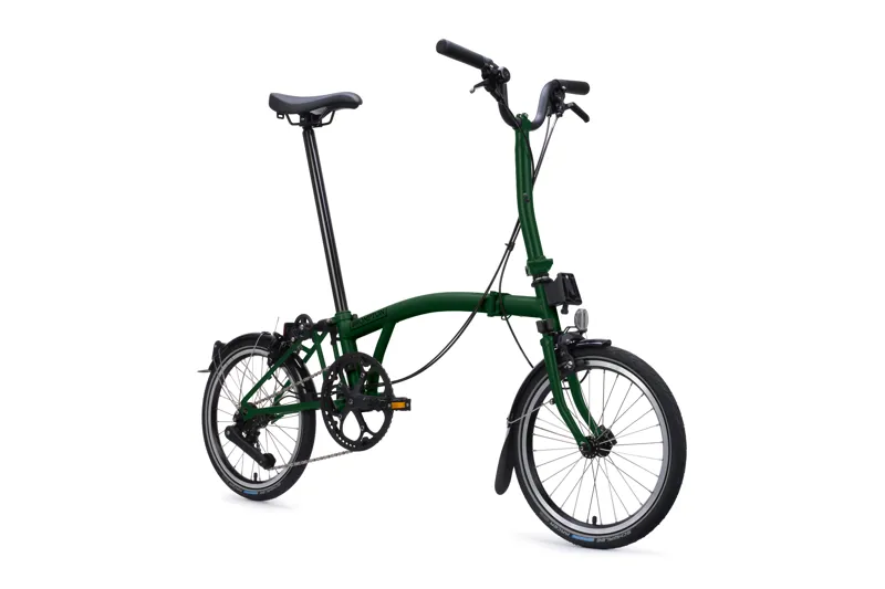 Brompton C Line 4-speed Mid Bar 2027 Folding Bike - Racing Green-1