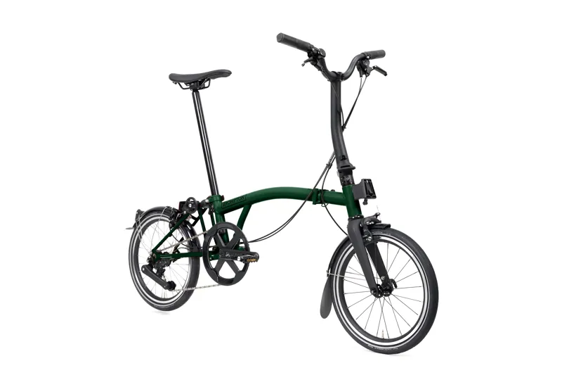 Brompton P Line 4-speed Mid Bar 2027 Folding Bike - Racing Green-1
