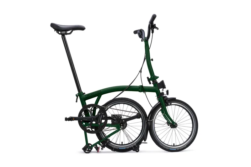 Brompton C Line 4-speed Mid Bar 2027 Folding Bike - Racing Green-2