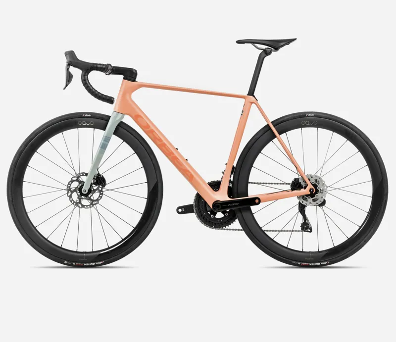 Orbea Orca M30I LTD PWR 2025 Carbon Road Bike -Orange Cloud/Stone Blue-1