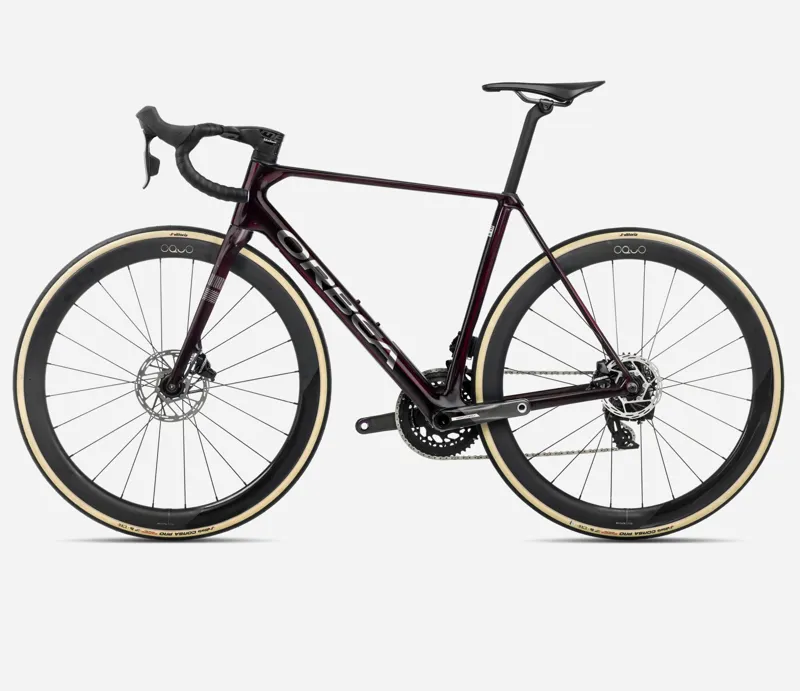Orbea Orca M21 eLTD PWR 2025 Carbon Road Bike - Wine Red/Titanium-1