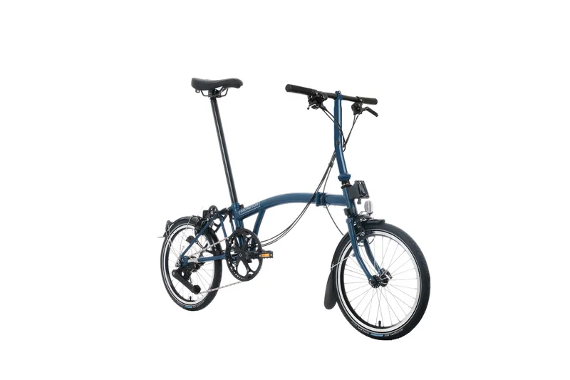 Brompton S12L C Line 12 Speed 2025 Folding Bike - Ocean Blue-1