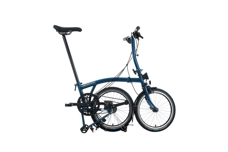 Brompton S12L C Line 12 Speed 2025 Folding Bike - Ocean Blue-2