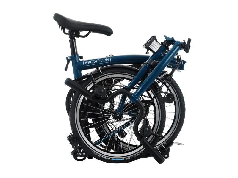 Brompton S12L C Line 12 Speed 2025 Folding Bike - Ocean Blue-3