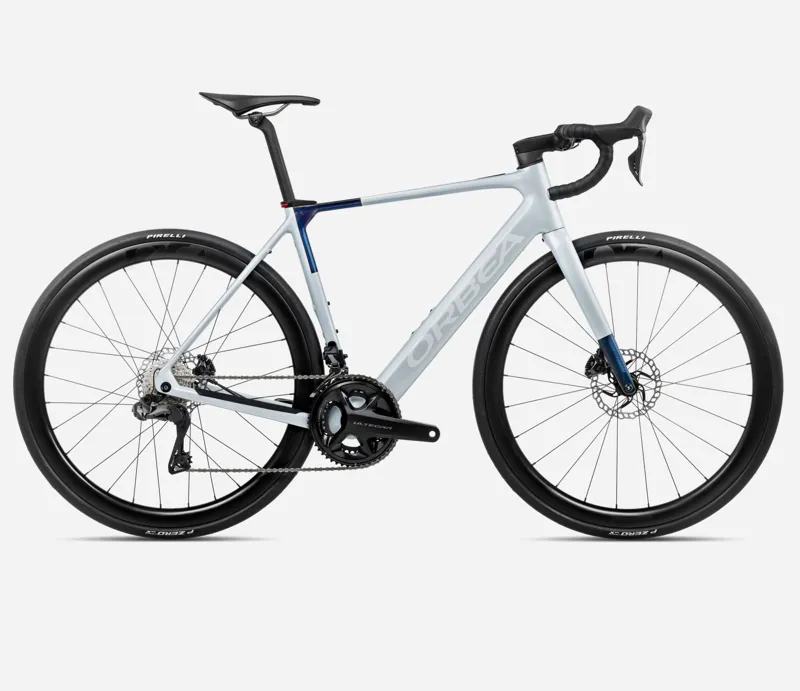 Orbea Gain M20i 2025 Electric Road Bike - Halo Silver/Blue Carbon