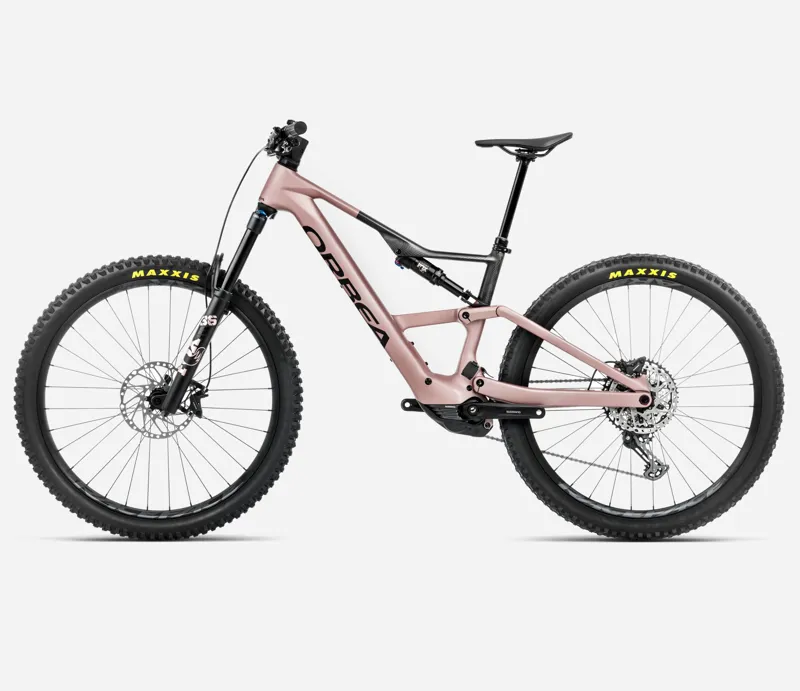 Orbea Rise LT M20 420w 2025 Electric MTB - Desert Rose/Carbon Raw-1