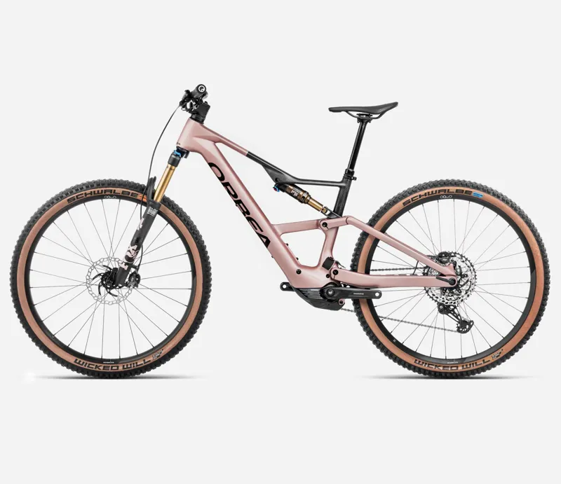 Orbea Rise SL M10 420w 2025 Electric MTB - Desert Rose/Carbon Raw-1