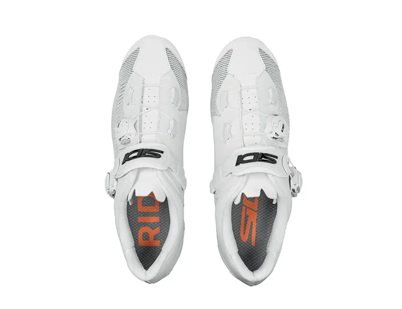 Sidi Genius 10 Knitted Road Shoes - Monochrome White-2