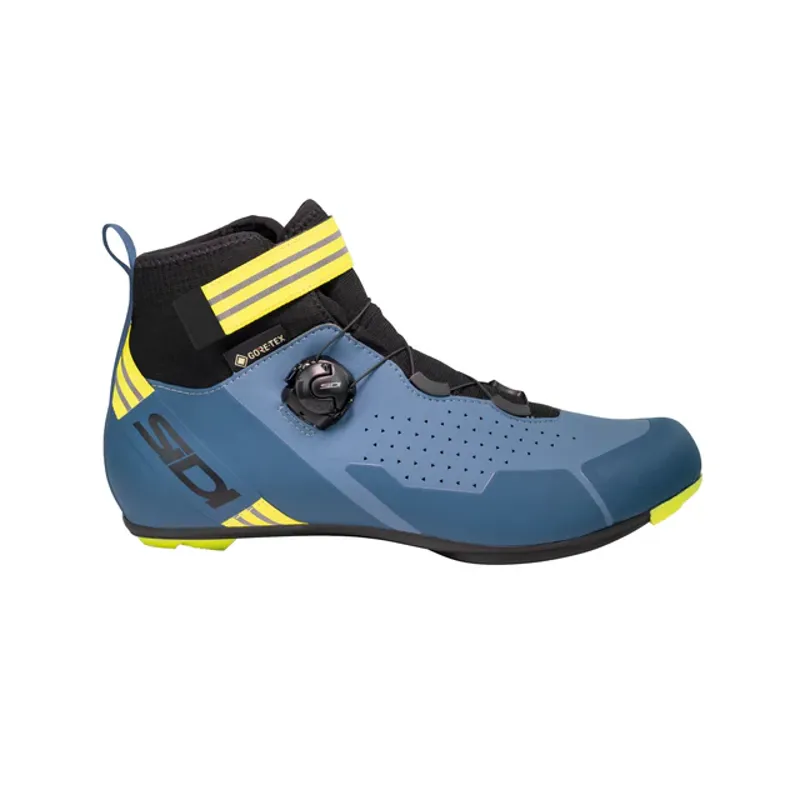 Sidi Nix Fluo Road Shoes - Navy/Yellow Fluo