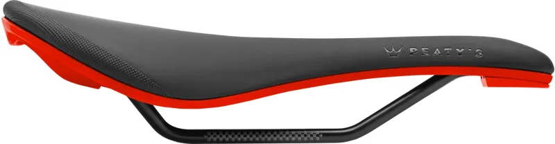 Peaty's Monarch 4130 CrMo Rail/Nylon Base MTB Saddle - Red-1