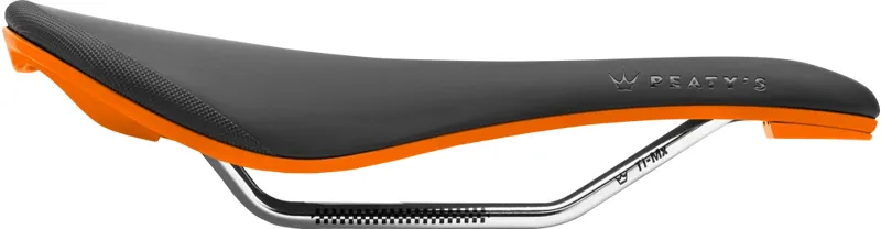 Peaty's Monarch Ti-MX Rail/Nylon Base MTB Saddle - Mango Orange-1