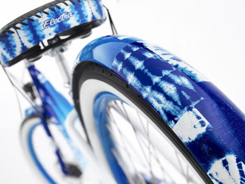 Electra Shibori Cruiser Go! Step Thru 2025 Electric Hybrid Bike - Indigo Fade-3