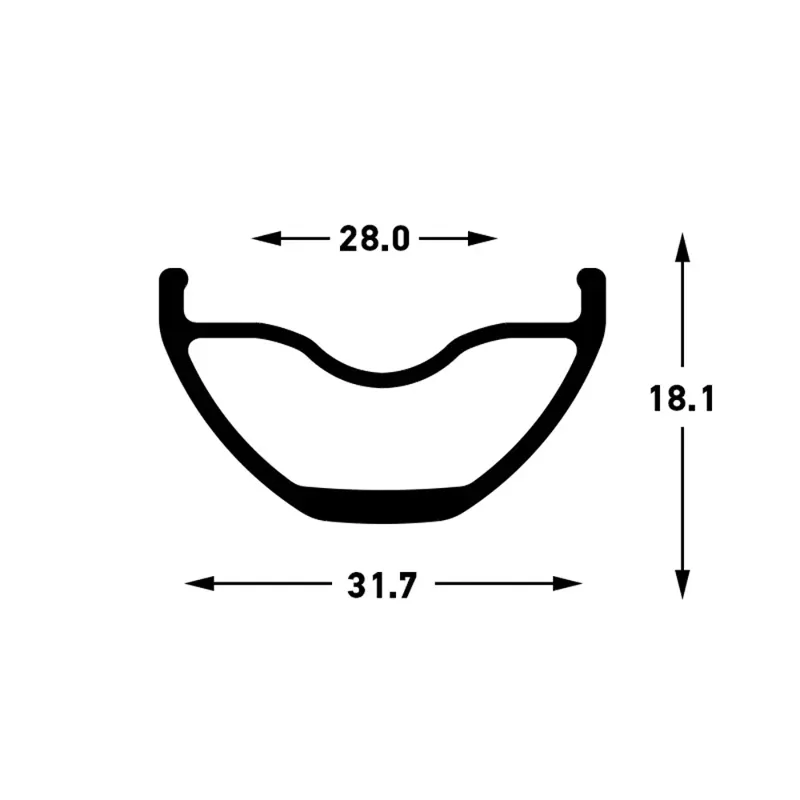 Stans No Tubes Arch S2 29 inch MTB Wheel Rim - 32H - Black-2