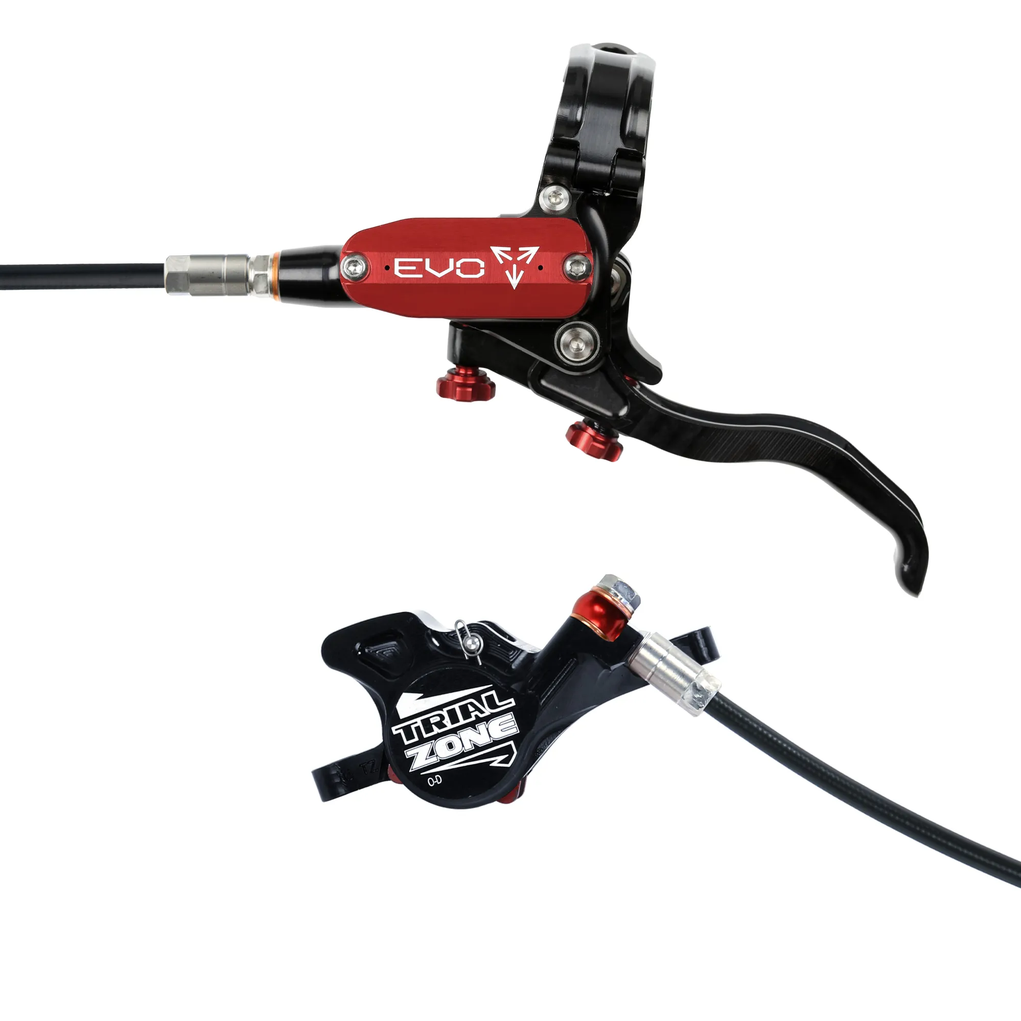 Mode Tech Brake Hope Tech 4 Evo Trial Zone Disc Brake - No Rotor - Black/Red