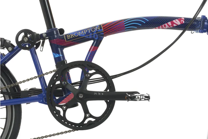 Brompton P Line Team GB Edition 2024 Folding Bike - Piccadilly Blue-7