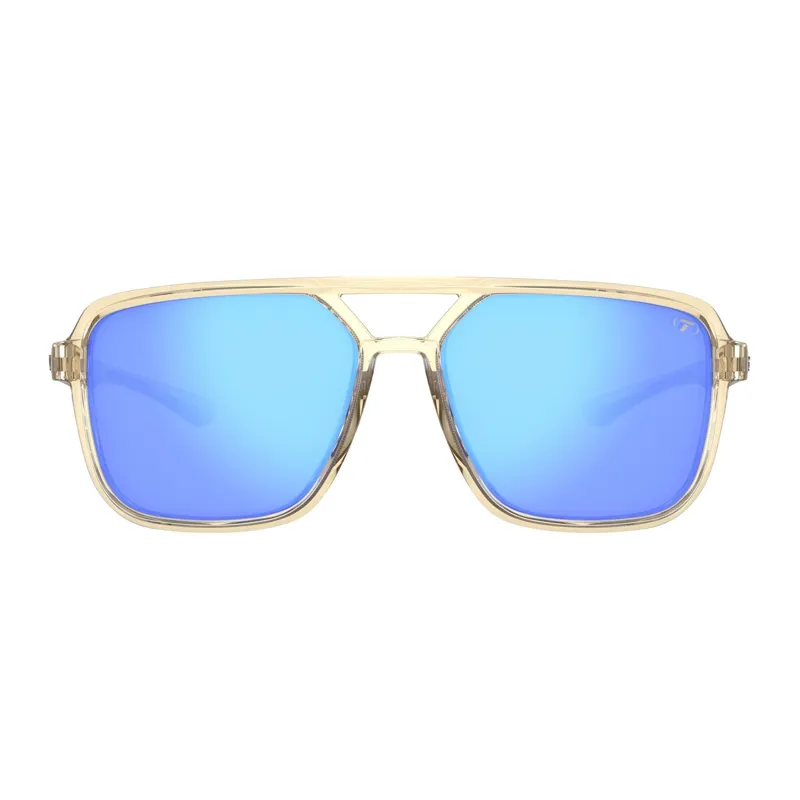 Tifosi Salto Single Lens Sunglasses - Golden Ray/Sky Blue Mirror-1