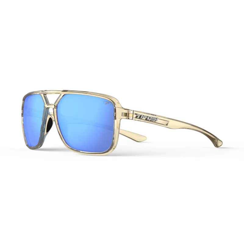 Tifosi Salto Single Lens Sunglasses - Golden Ray/Sky Blue Mirror-3