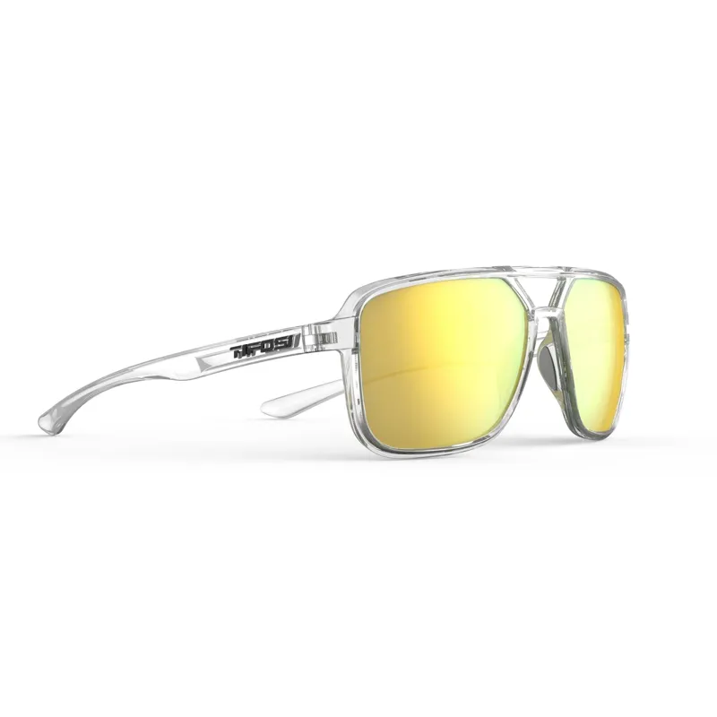 Tifosi Salto Single Lens Sunglasses - Crystal Clear/Yellow Mirror-4