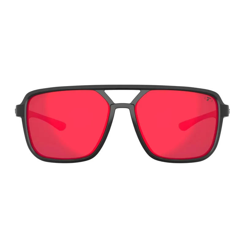 Tifosi Salto Single Lens Sunglasses - Blackout Smoke/Red Mirror-1