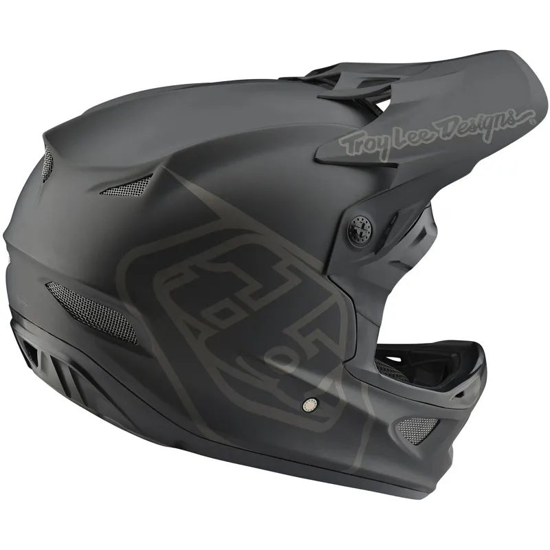 Troy Lee Designs D3 Fiberlite MIPS Full Face Helmet - Mono Black-4