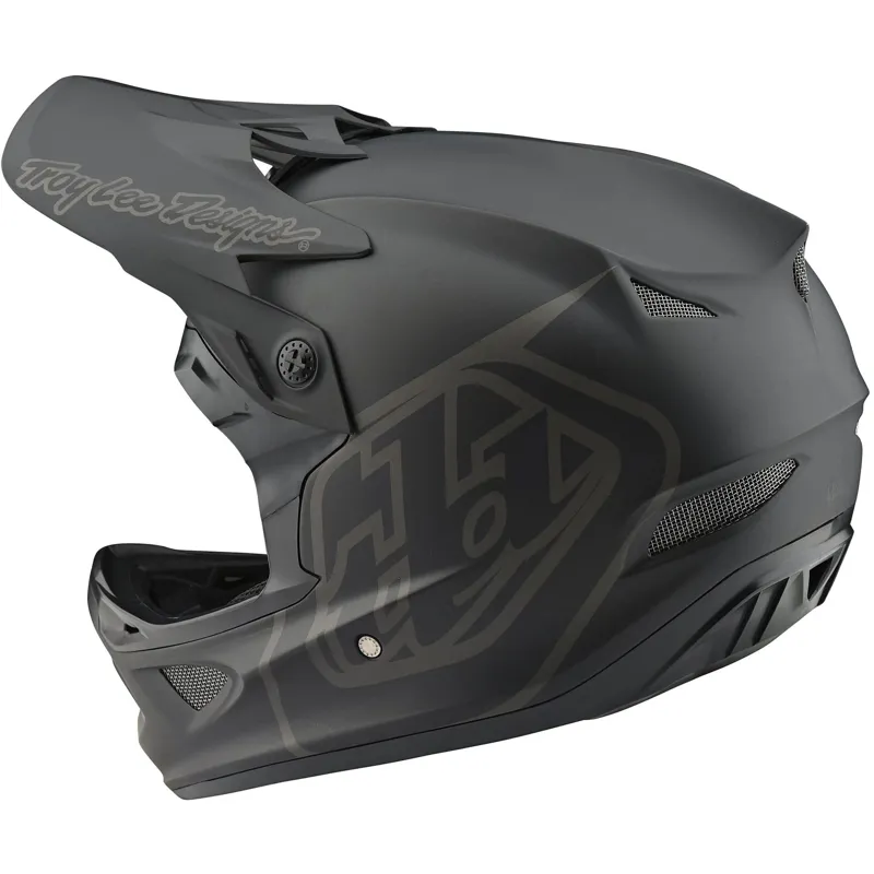 Troy Lee Designs D3 Fiberlite MIPS Full Face Helmet - Mono Black-2